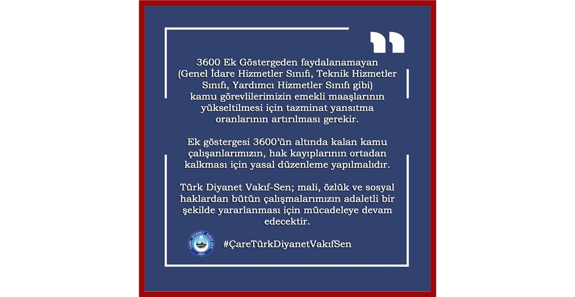 #ÇareTürkDiyanetVakıfSen